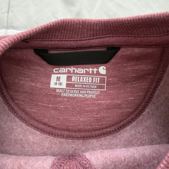 Carhartt Women's Mauve Crew Neck Sweatshirt - Picture 3 of 3